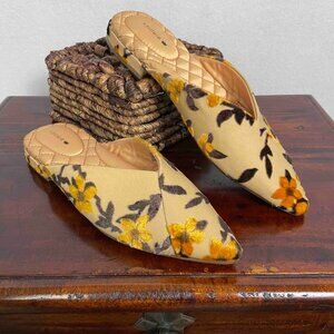 Birdies The Swan Marigold Floral Slip-On Slide / Mule Womens Size 7